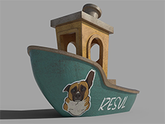 WIP rendu bateau Substance Painter — textures d'usure